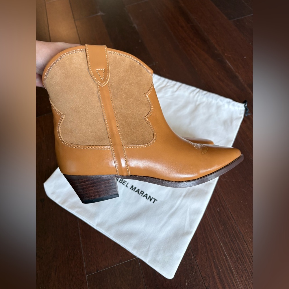ISABEL MARANT Dewina suede leather cowboy boots US 9 FR 40 New - Picture 10 of 13